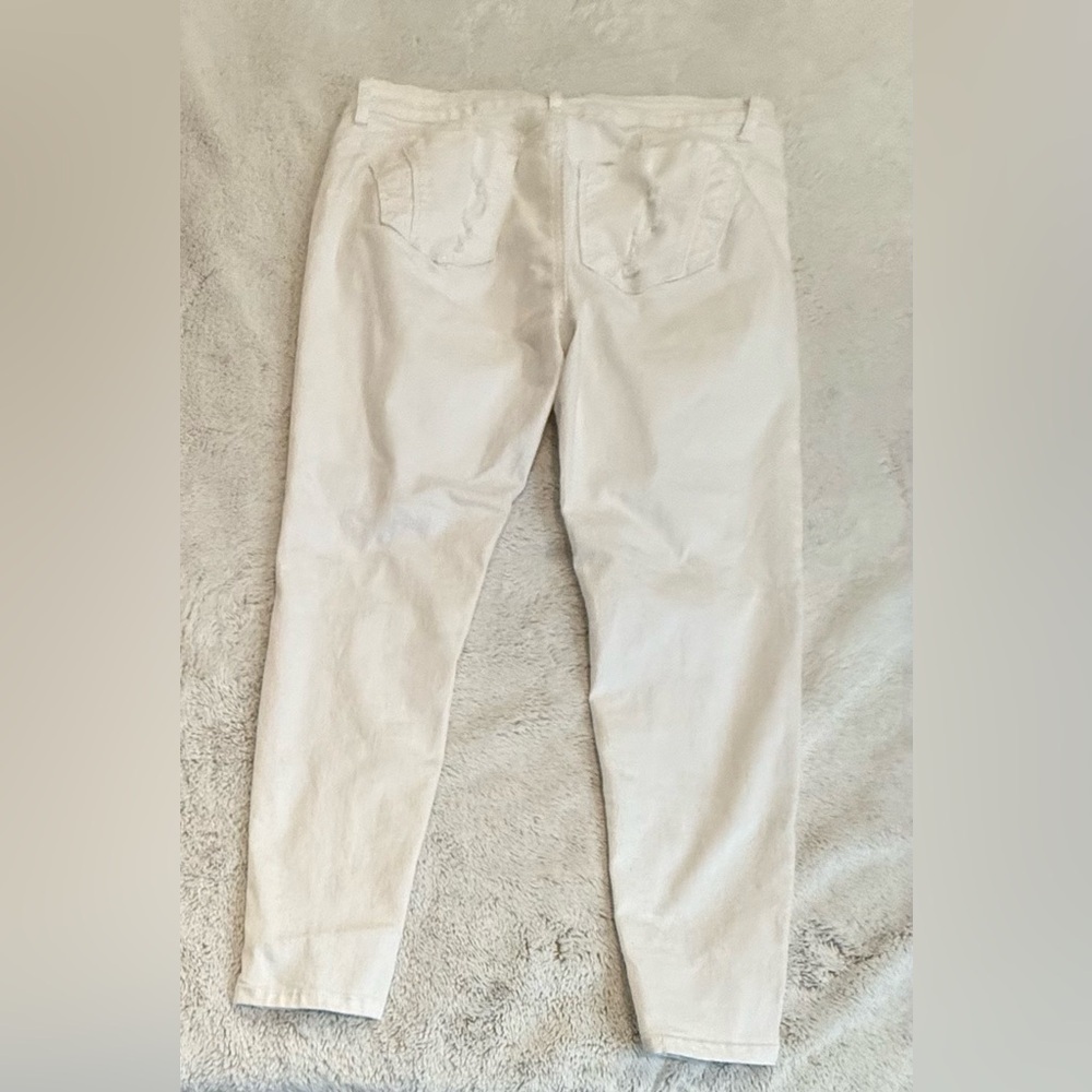 Wax Jeans White Wash Distressed Denim Butt I Love You Fit, Women’s 13 / 31 - Picture 2 of 6